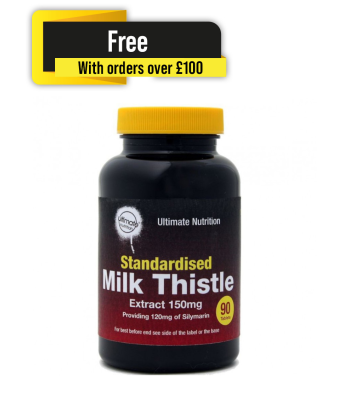 Milk Thistle Extract 150mg 90 tablets FREE: Orders over £100.00 excluding p&p. Please add to your order.